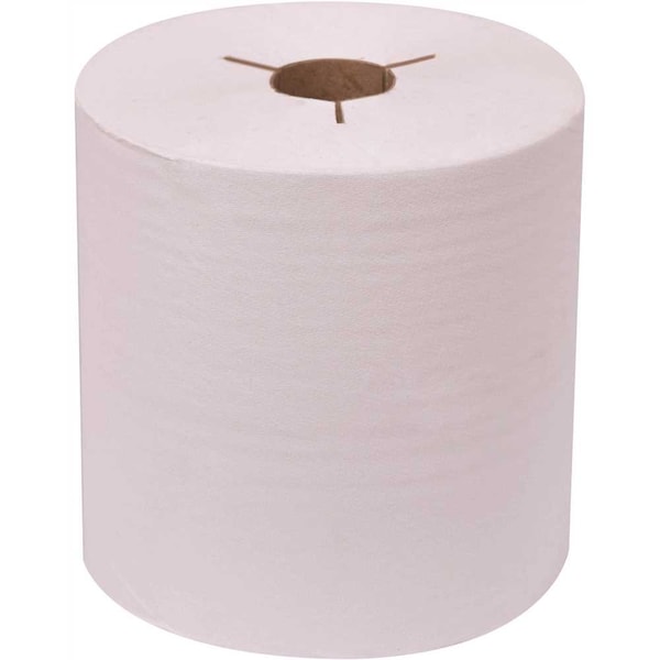 Natural White 8 in. Controlled Hardwound Paper Towels 800 ft. per Roll, , 6PK
